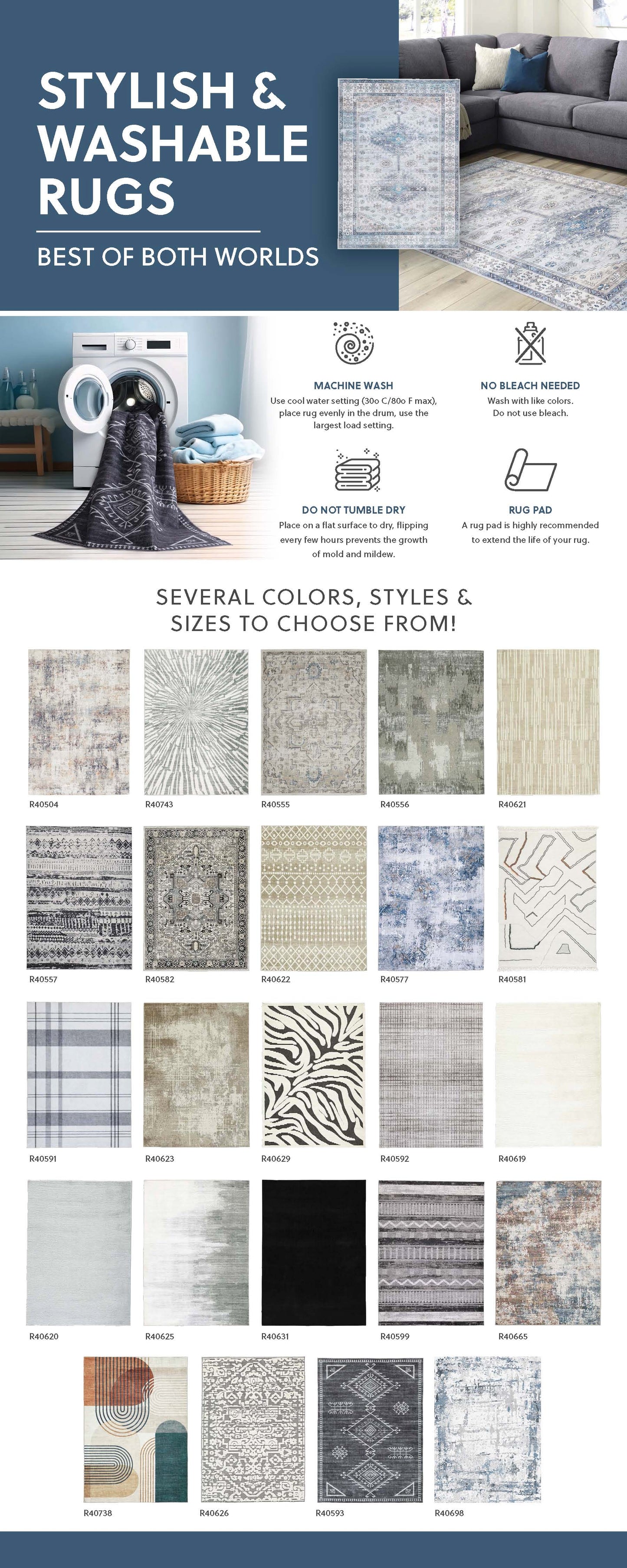 Accessories Washable Rug Spider Banner