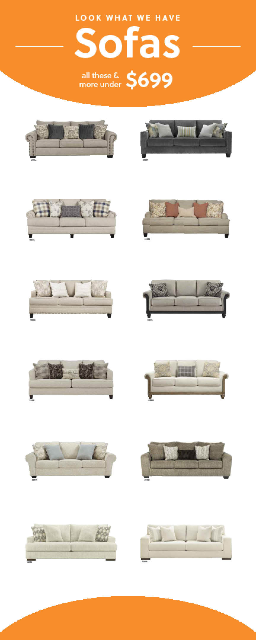 Stationary Signage Price Point Spider Banner -$699 Sofas (v2)