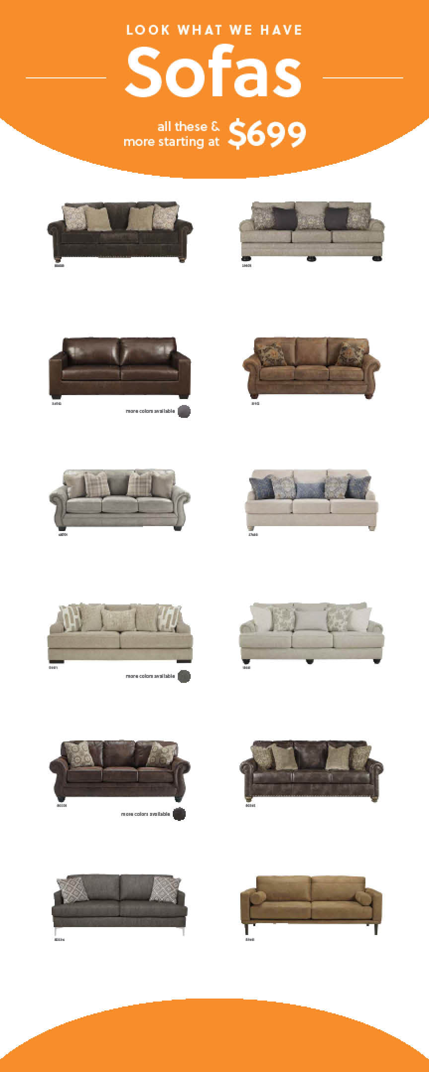 Stationary Signage Price Point Spider Banner -$699 Sofas (v3)