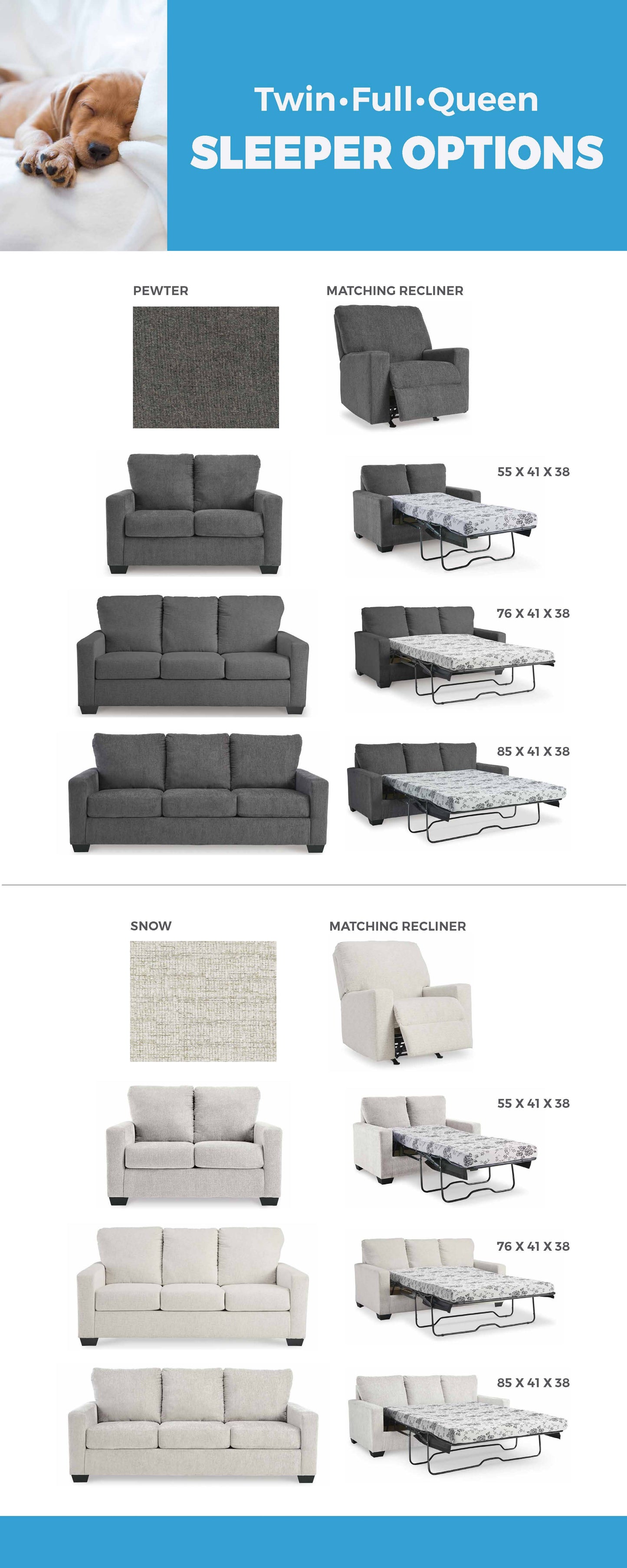 Sleeper Spider Banner - "Twin-Full-Queen Sleeper Options" Two Options