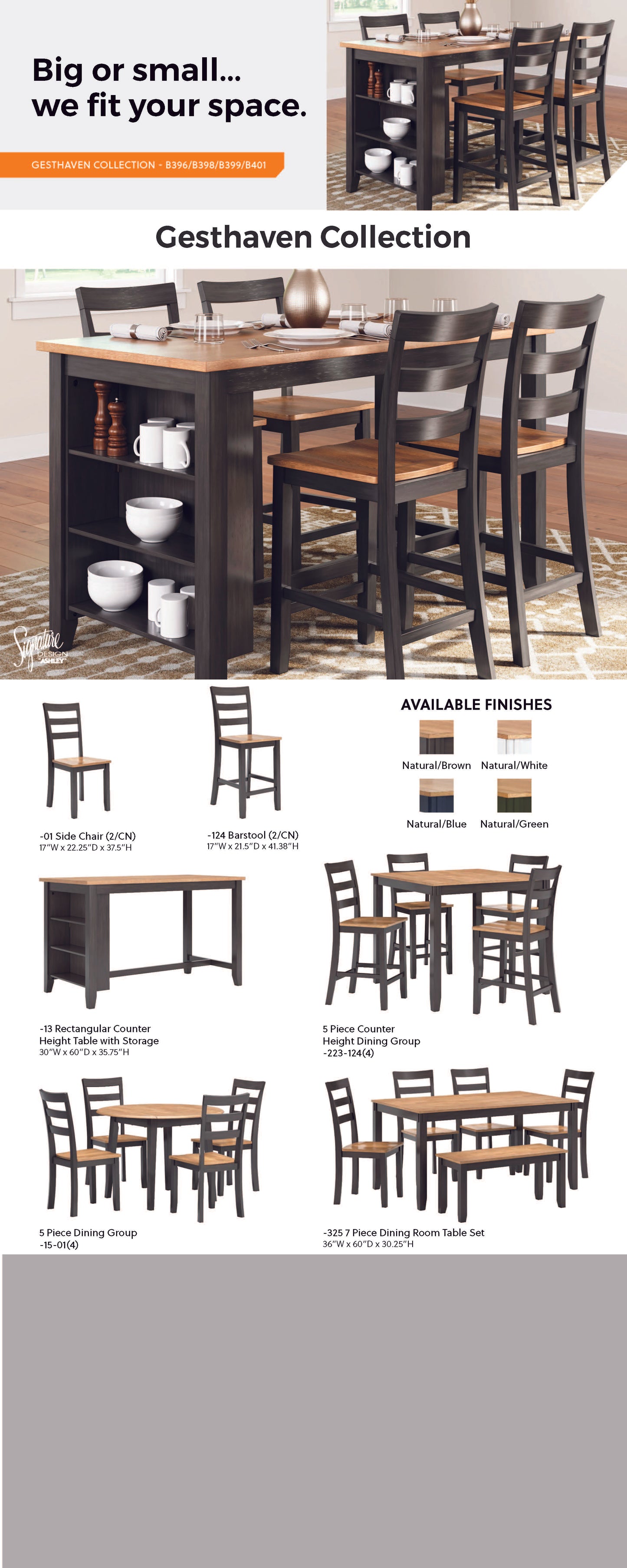 Casegoods Spider Banner (D396, D398, D399, D401)