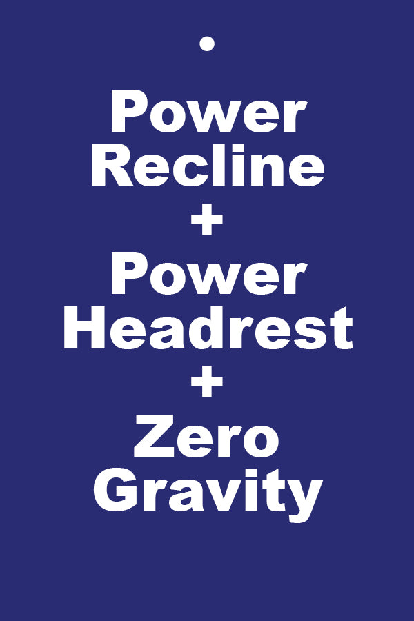 Hang Tag Power Recline + Power Headrest + Zero Gravity (Blue)