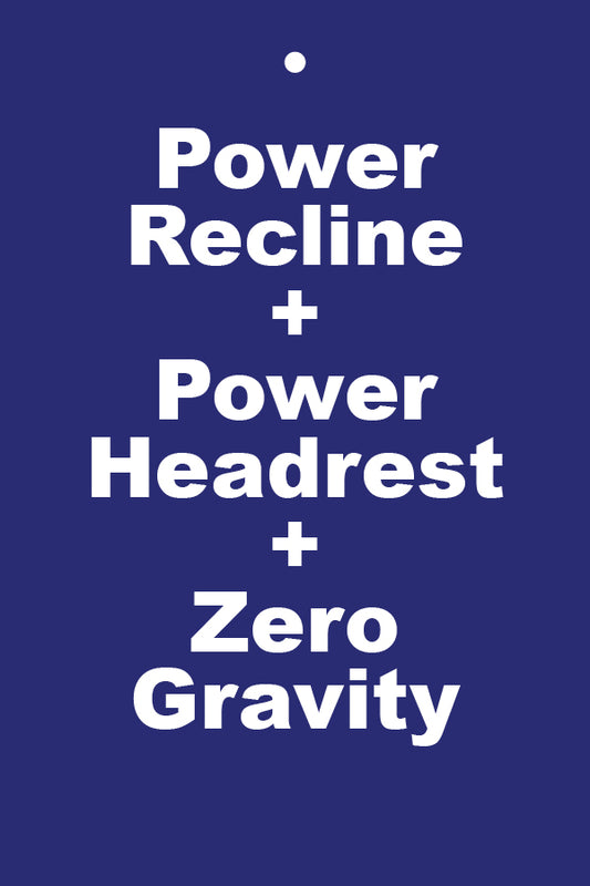Hang Tag Power Recline + Power Headrest + Zero Gravity (Blue)