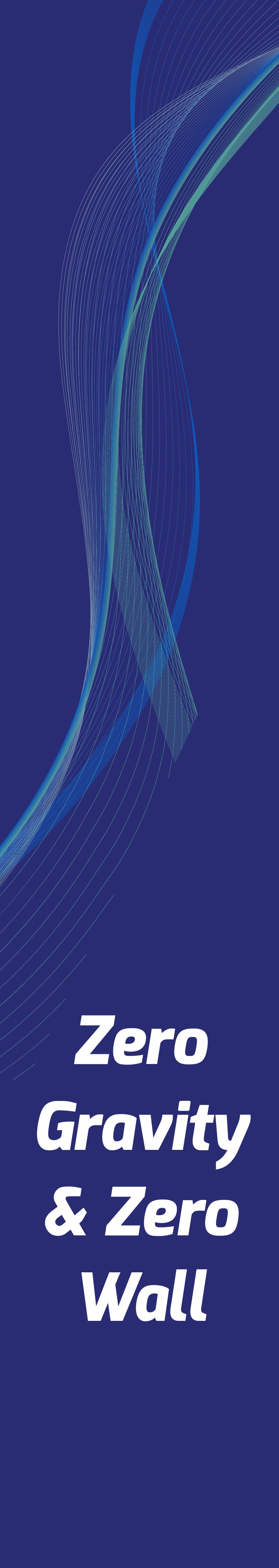 5in x 28in - Blue Zero Gravity & Zero Wall Seat Back Drape