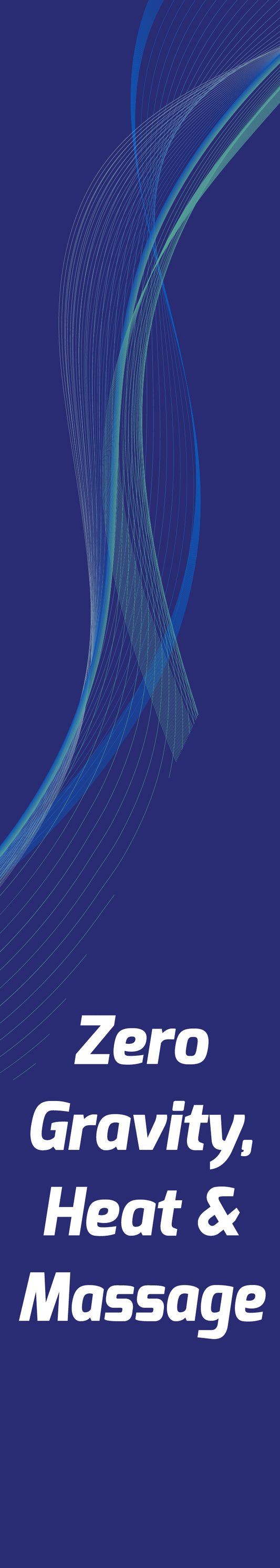 5in x 28in - Blue Zero Gravity Heat & Massage Seat Back Drape