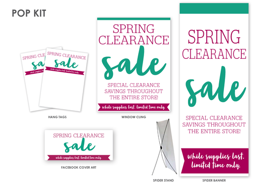 Spring Clearance In-Store Signage Kit