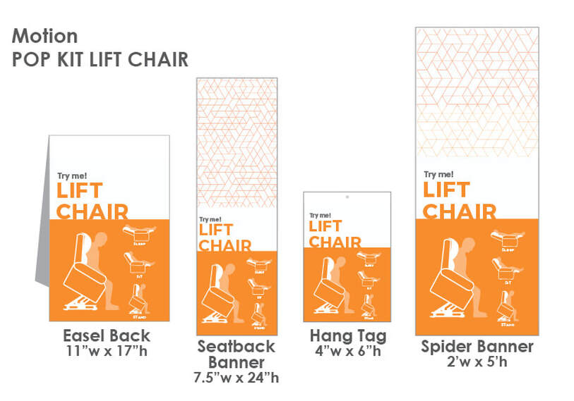 Motion Signage POP Kit Lift Chair
